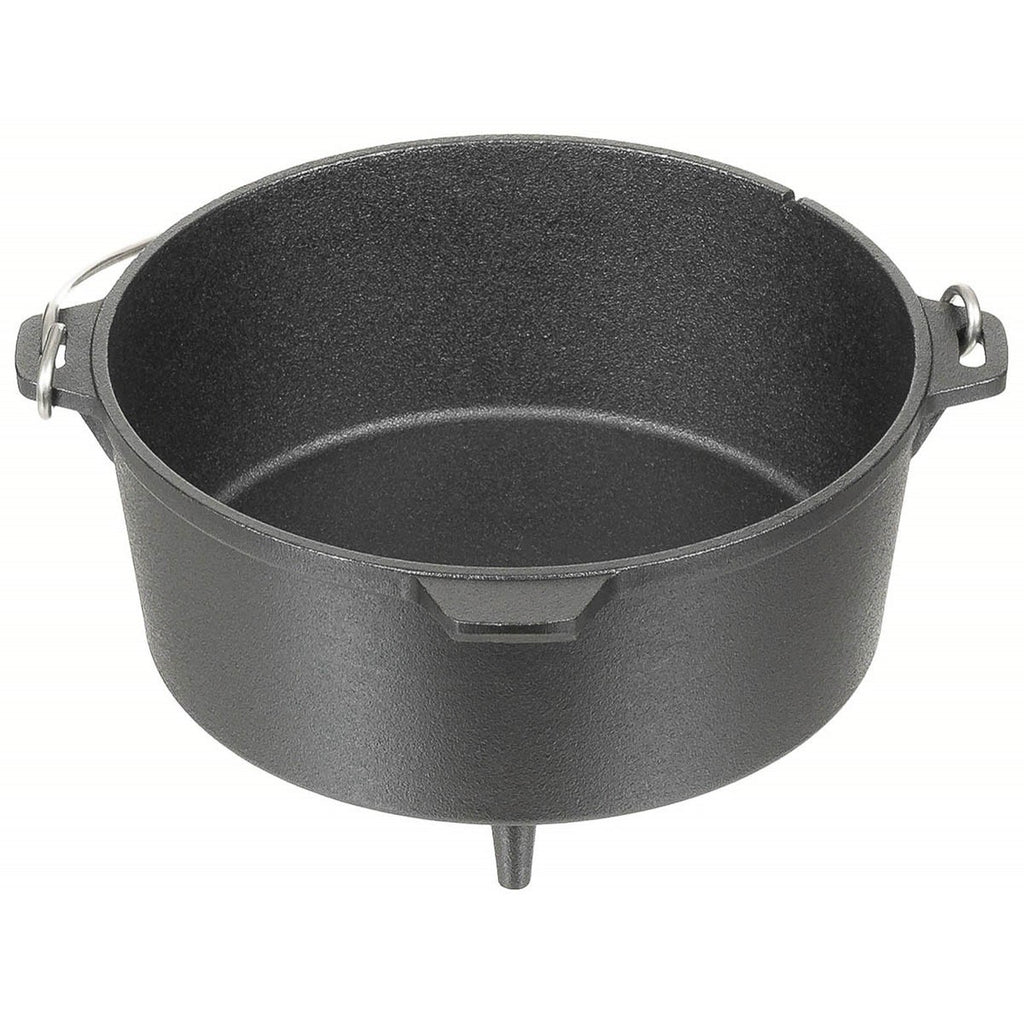 MFH Dutch Oven Feuertopf Gusseisen 3,8 l mit Deckel-Pfanne