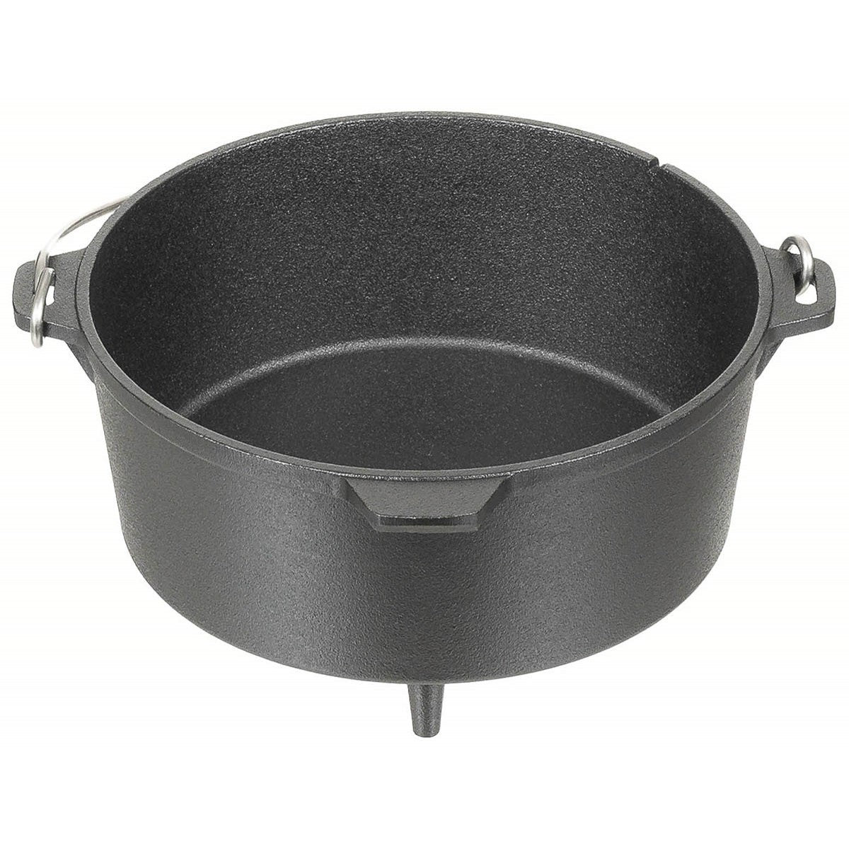 MFH Dutch Oven Feuertopf Gusseisen 3,8 l mit Deckel-Pfanne