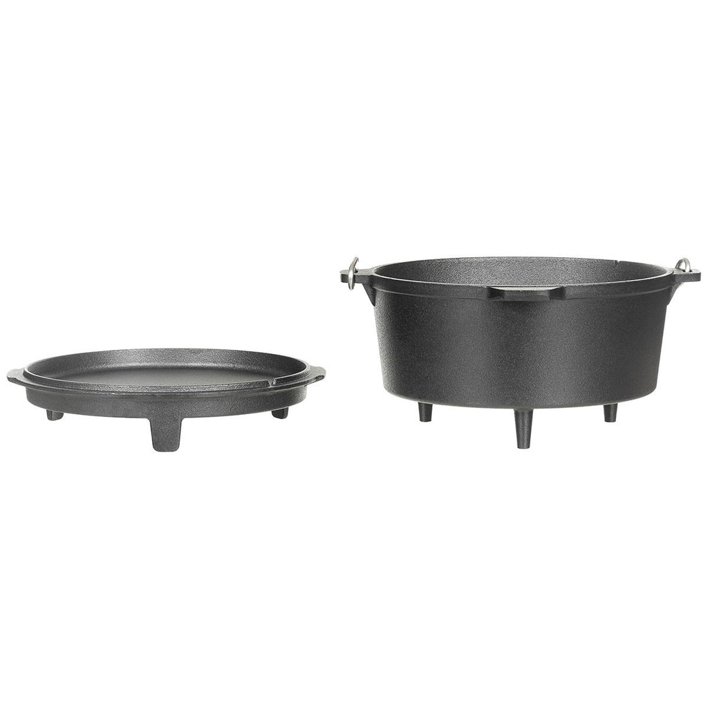MFH Dutch Oven Feuertopf Gusseisen 3,8 l mit Deckel-Pfanne