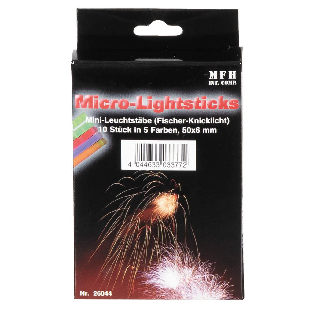 MFH Mini-Knicklichter 10er-Pack – 5 Farben, 5 x 0,6 cm