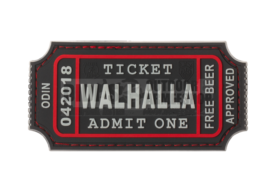 Large Walhalla Ticket Rubber Patch