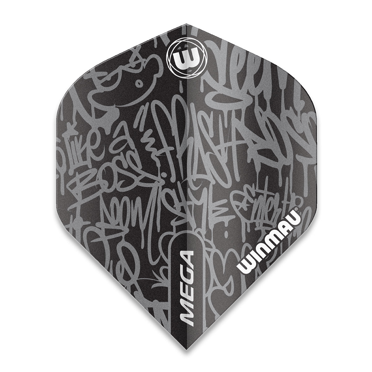 Winmau Mega Standard Dart Flights Schwarz 75 Micron