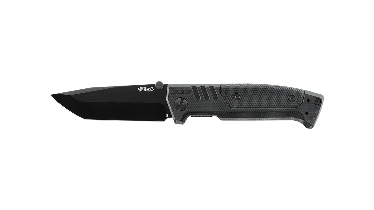 Walther PDP Tanto Folder plain, schwarz – Klappmesser D2