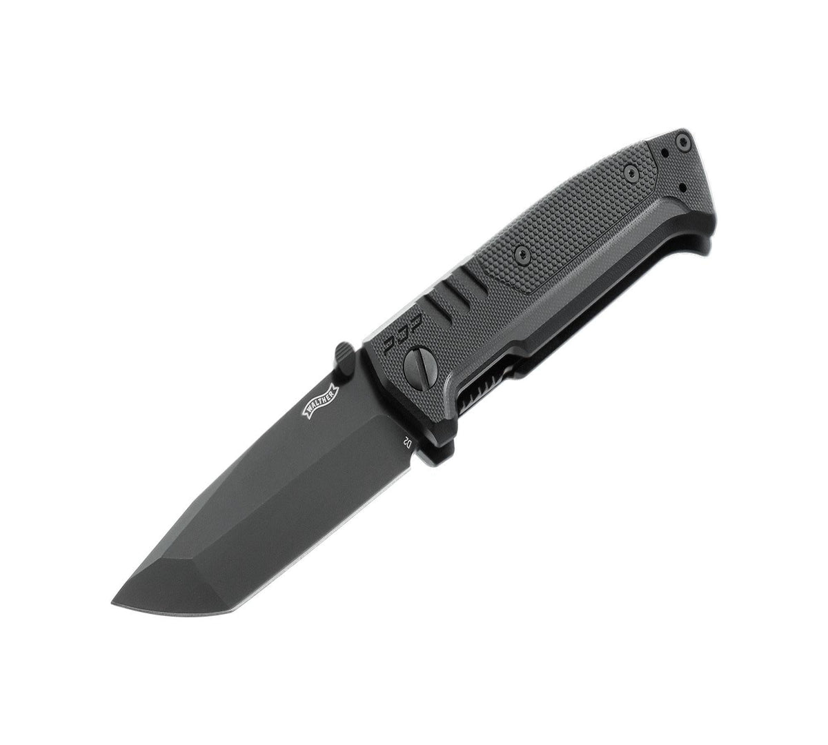 Walther PDP Tanto Folder plain, schwarz – Klappmesser D2