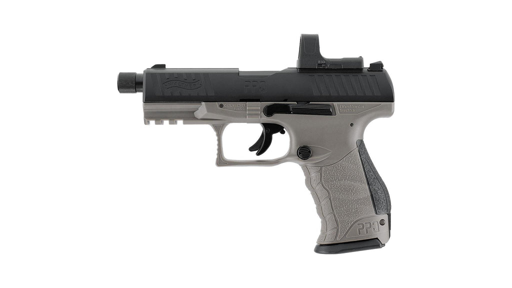 Walther PPQ M2 Q4 TAC Combo 4.6" Set 4,5 mm (.177) Diabolo, CO₂, < 3,0 J, Tungsten Gray