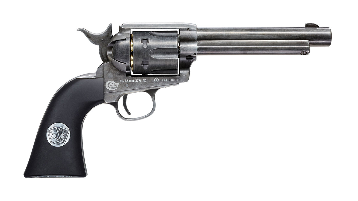 Colt SAA Double Aces Duel Set 4,5 mm (.177) BB, CO₂, < 3,0 J, Antik-Finish