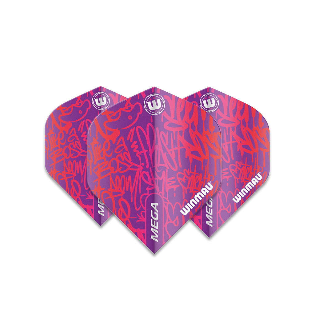 Winmau Mega Standard Purple Dart Flights 75 mic – 3er Set
