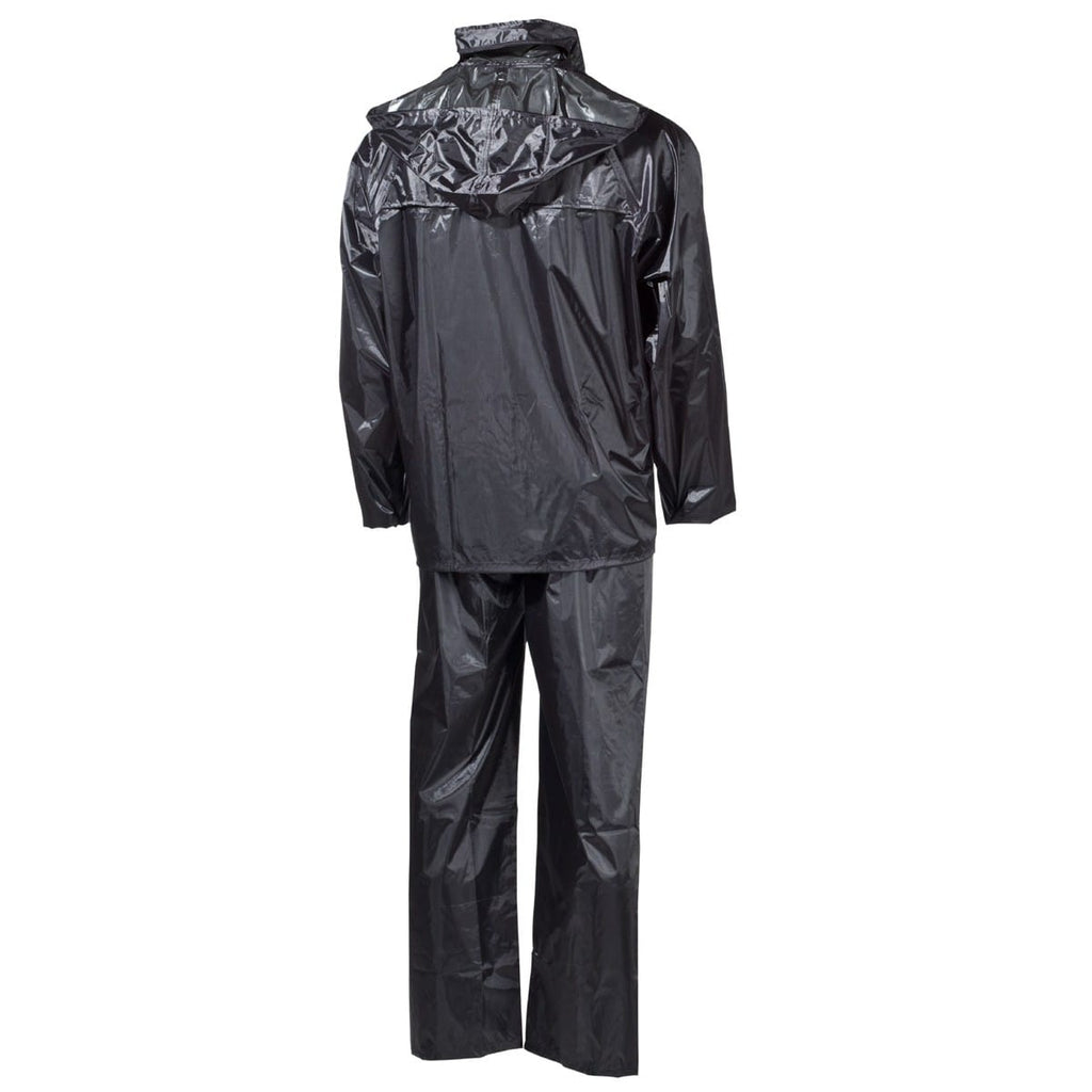 MFH Regenanzug Basic Schwarz – Jacke & Hose mit Kapuze