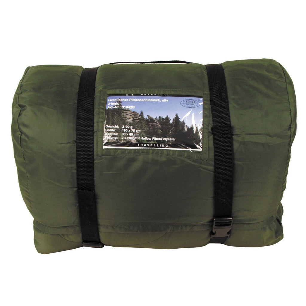 MFH Israelischer Pilotenschlafsack bis -10°C | Hollow Fiber