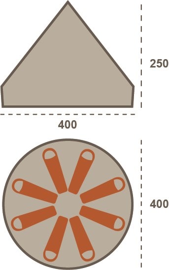 Grand Canyon Indiana 8 – Tipi-Zelt für 8 Personen