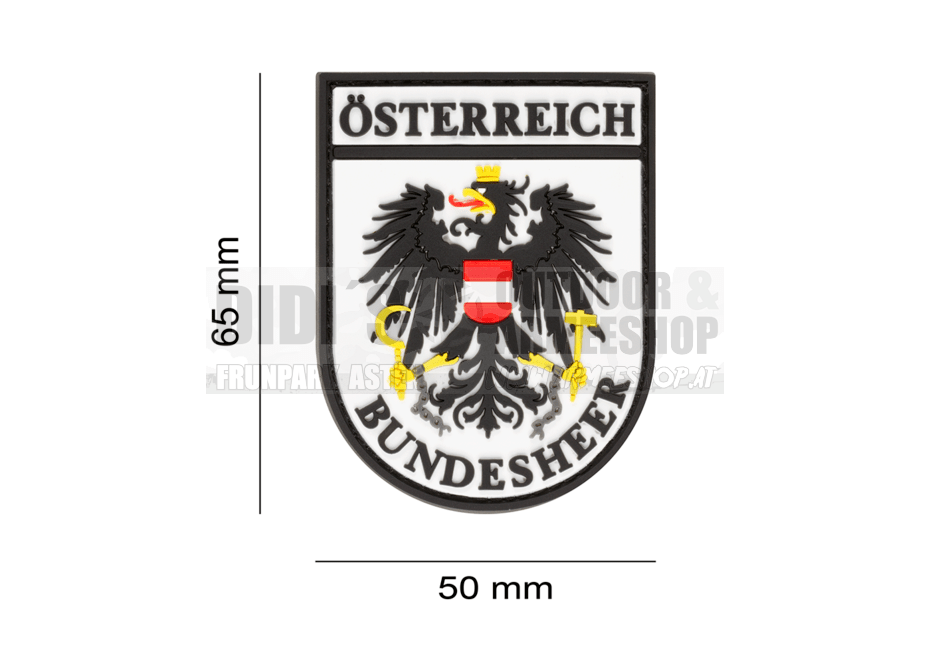 Bundesheer Rubber Patch Adler Weiß oder Grau