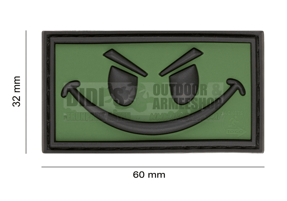 Evil Smile Rubber Patch - Div. Farben