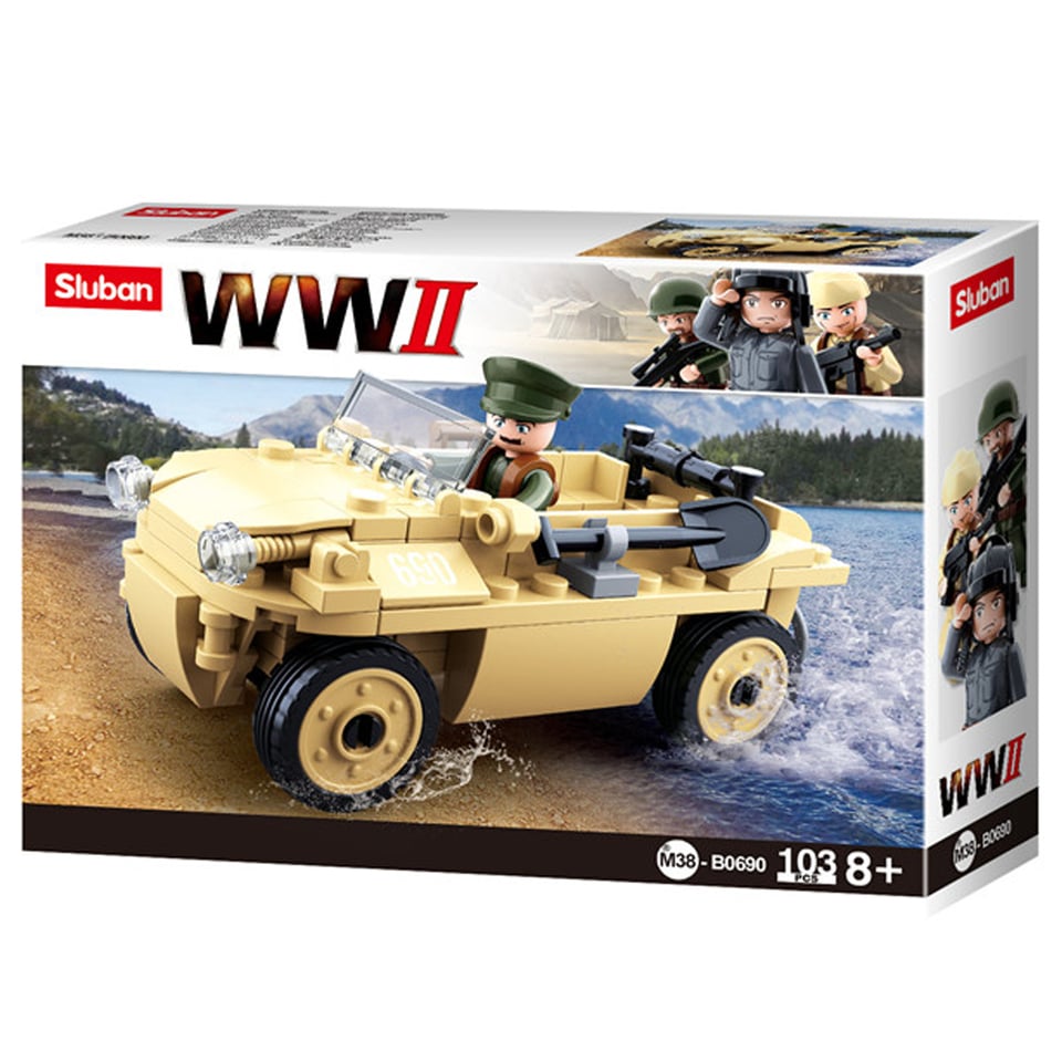 Sluban WWII Dt. Amphibius Fahrzeug