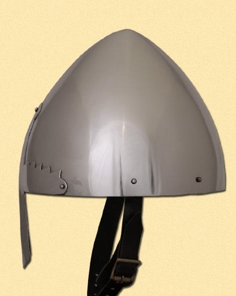 Battle Normannen Helm – Nasalhelm aus Stahl mit Lederinlay