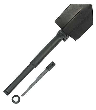 Glock Feldspaten mit Saege - klappbar, 3 Positionen