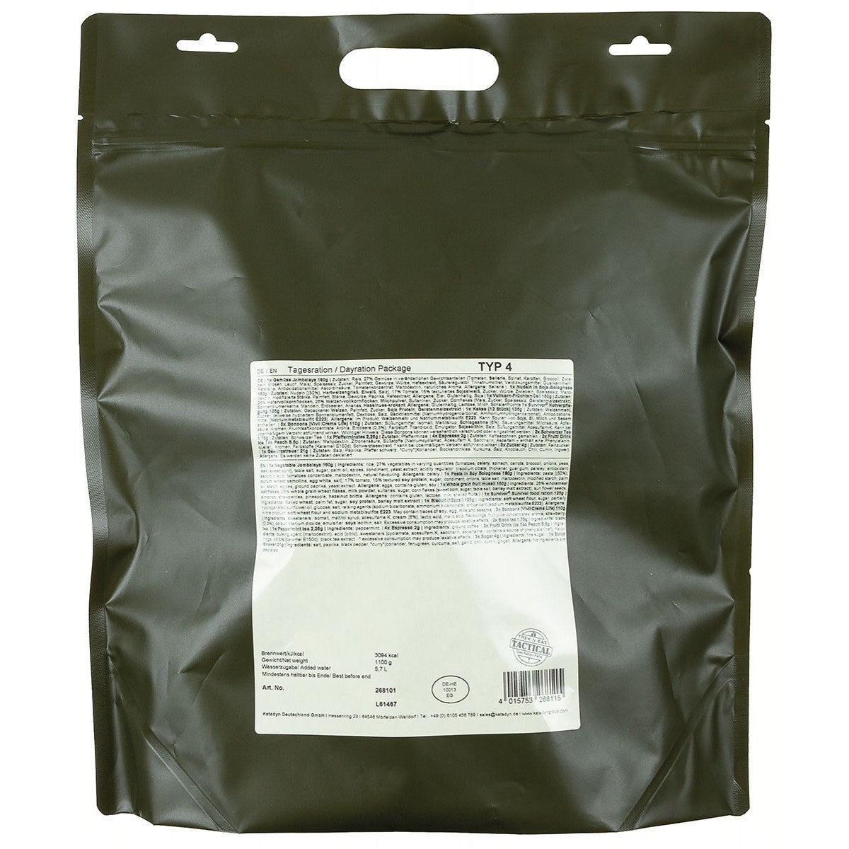 Trek 'n Eat Tagesration Typ IV – vegetarisch, 3094 kcal