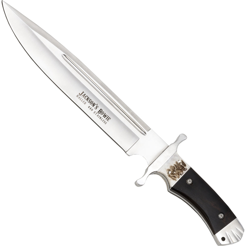 Haller Jackson's Bowie Messer mit Hirschhorn 41 cm