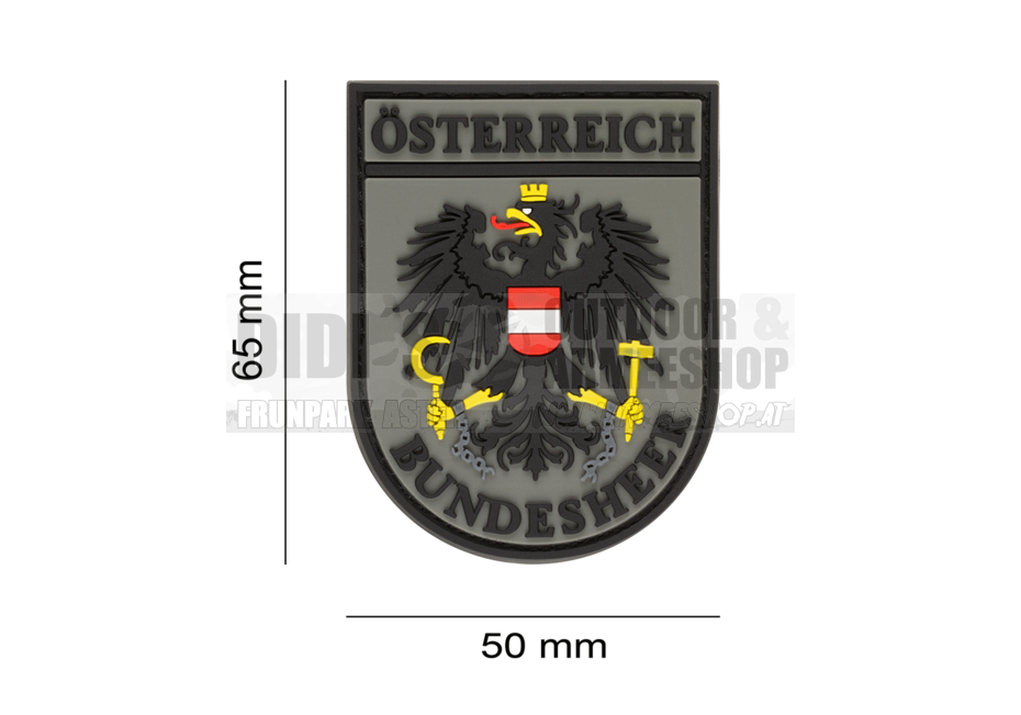 Bundesheer Rubber Patch Adler Weiß oder Grau