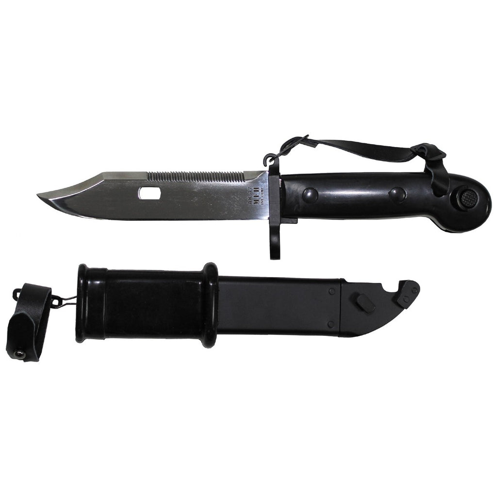 MFH AK 47 Bajonett mit Scheide, schwarz, Kunststoffgriff