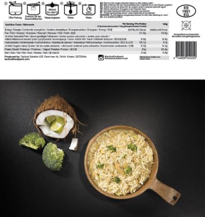 Tactical Foodpack Fish Curry – gefriergetrocknet, 8 J. MHD