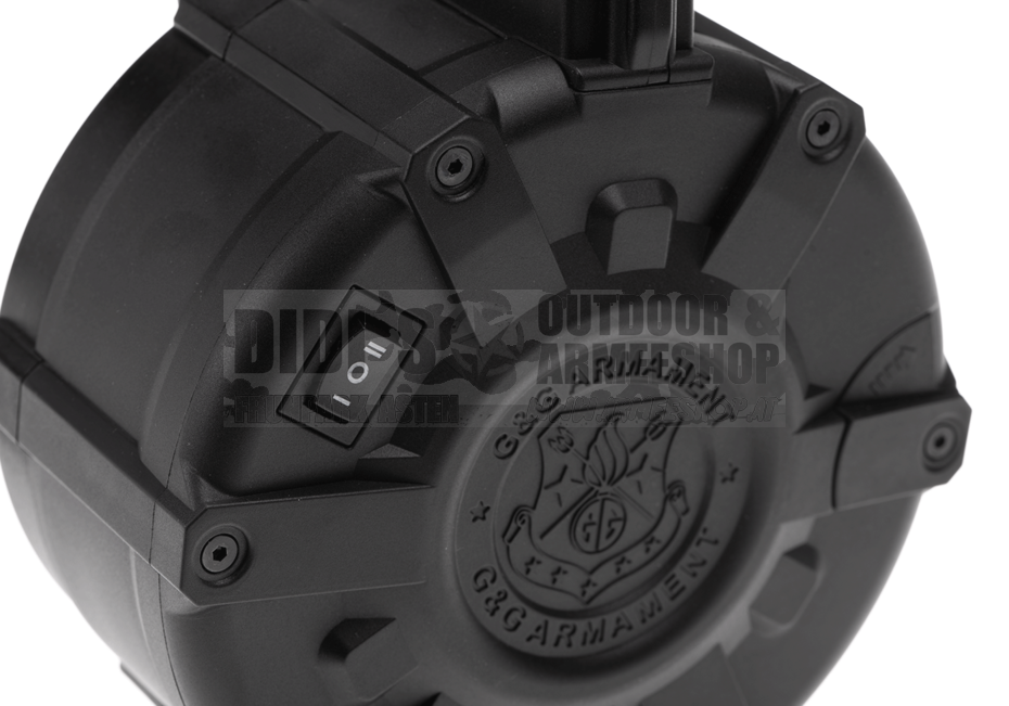 G&G Drum Mag M4 Auto-Winding 2300 Schuss inkl. Akku