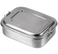 Mil-tec Edelstahl Lunchbox 1,2 L – 18x14x6,5 cm, 2 Clips