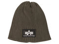 Alpha Industries Beanie Rollmütze – Strickmütze Oliv