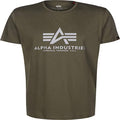 Alpha Industries Basic T-Shirt Herren – 100% Baumwolle, oliv