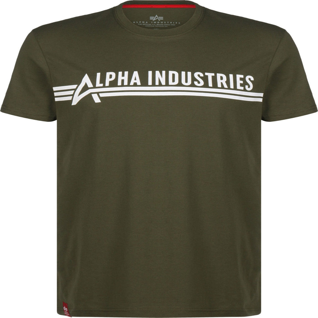Alpha Industries T-Shirt T-Print 100% Baumwolle dark oliv