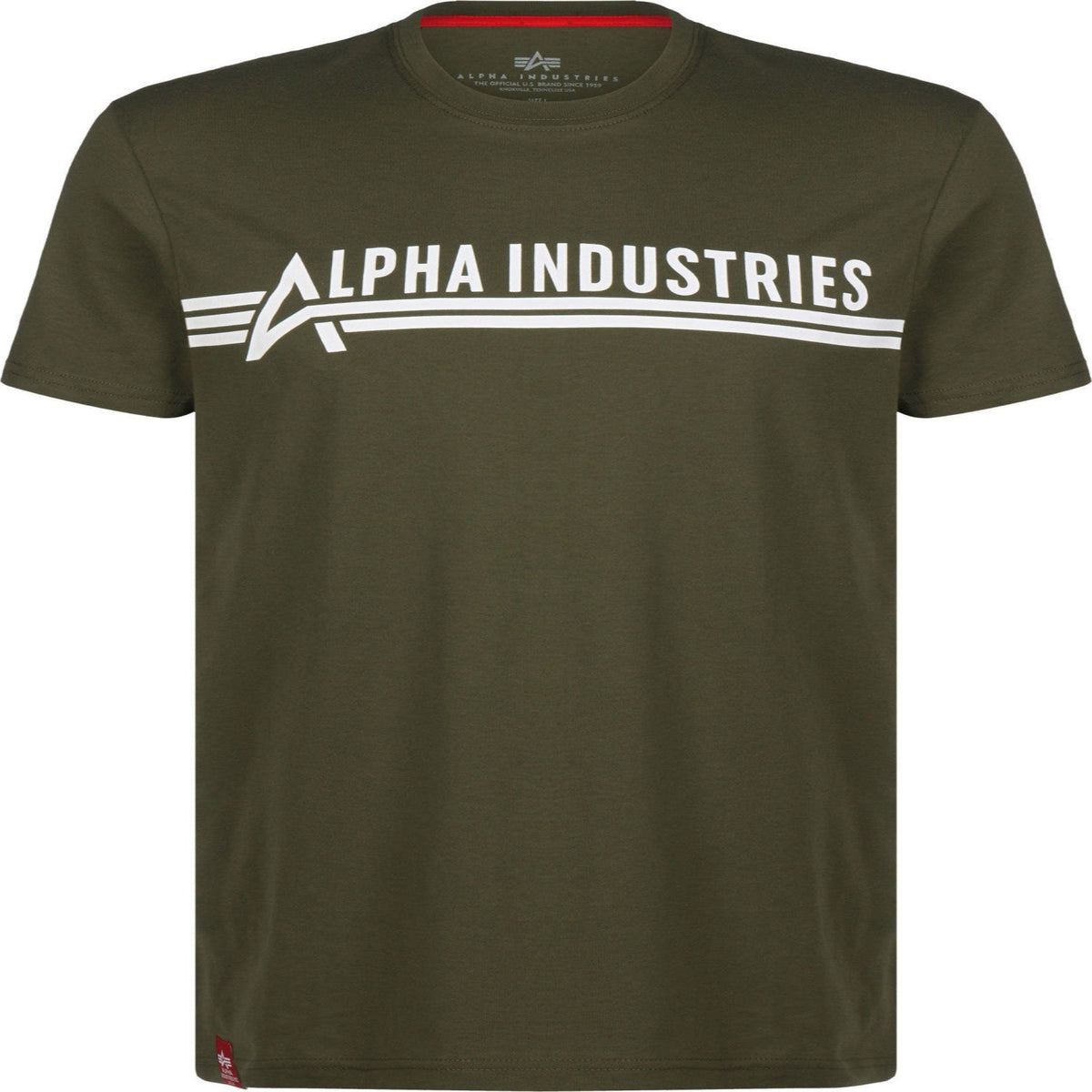 Alpha Industries T-Shirt T-Print 100% Baumwolle dark oliv