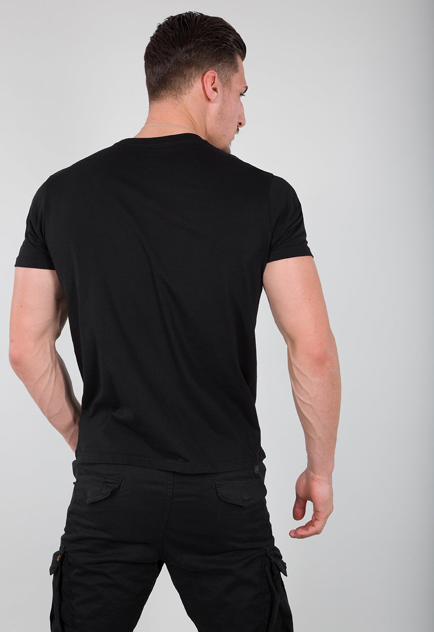 Alpha Industries T-Shirt Basic – 100% Baumwolle, Schwarz