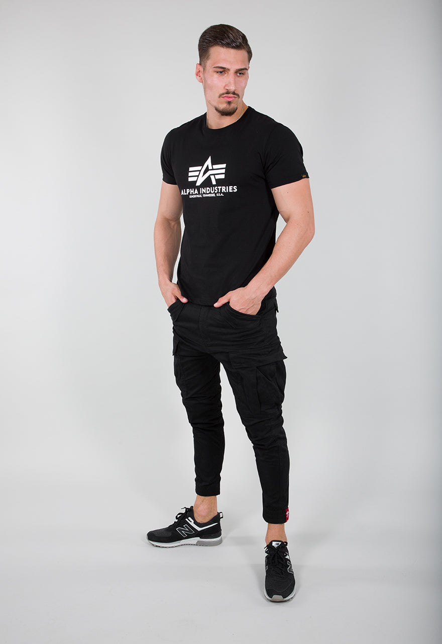 Alpha Industries T-Shirt Basic – 100% Baumwolle, Schwarz