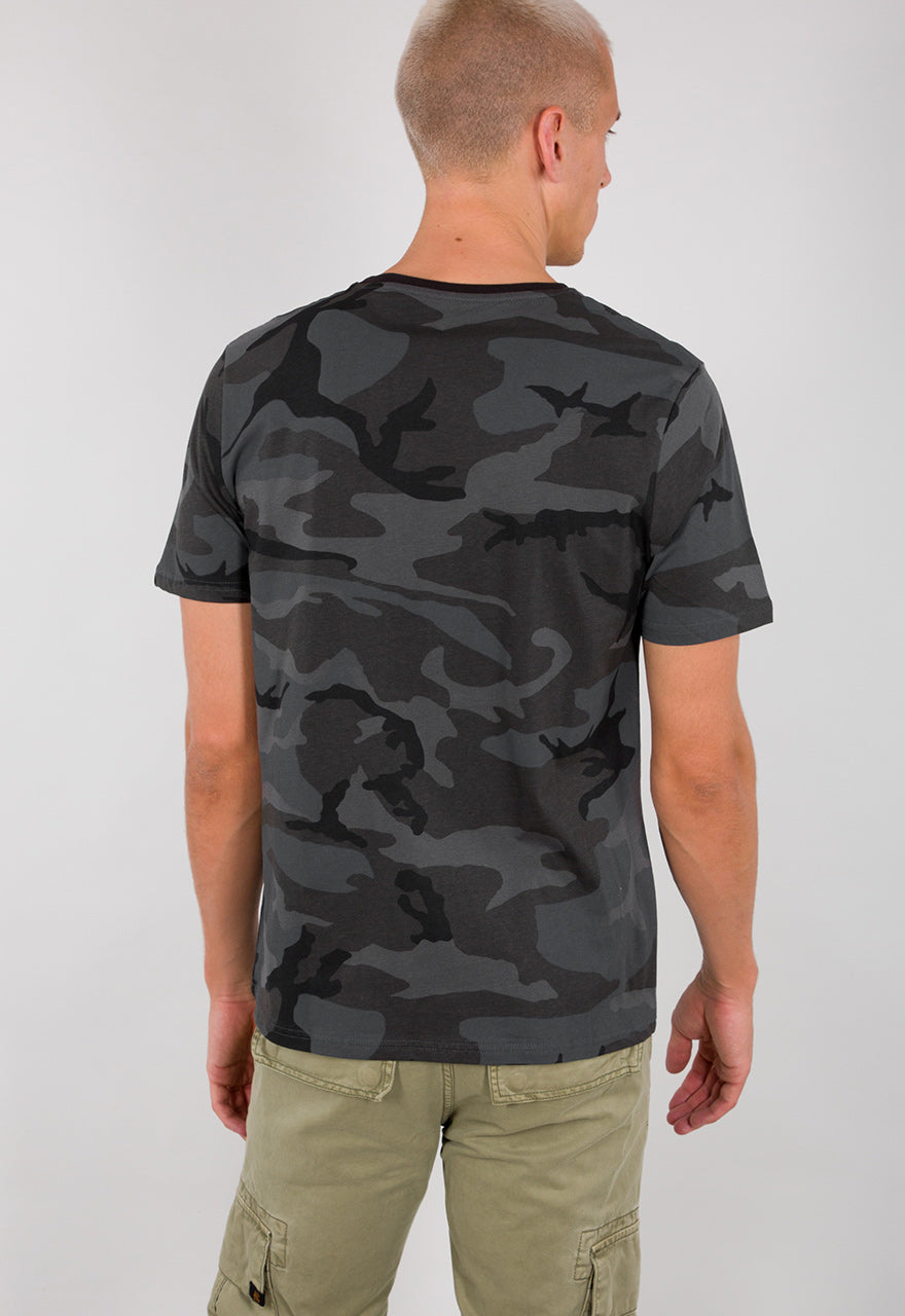 Alpha Industries T-Shirt Basic – 100% Baumwolle, Camo-Logo