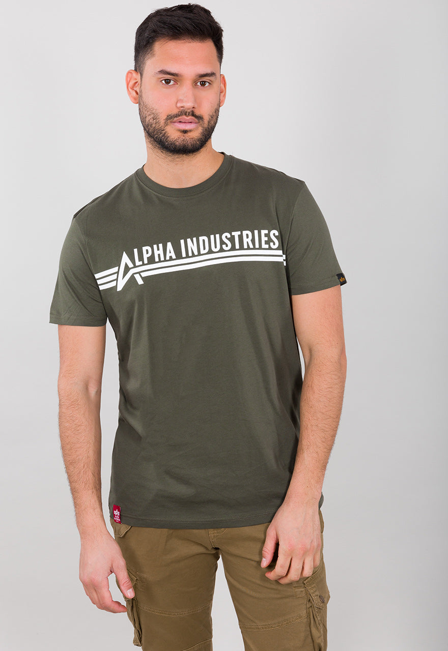 Alpha Industries T-Shirt T-Print 100% Baumwolle dark oliv