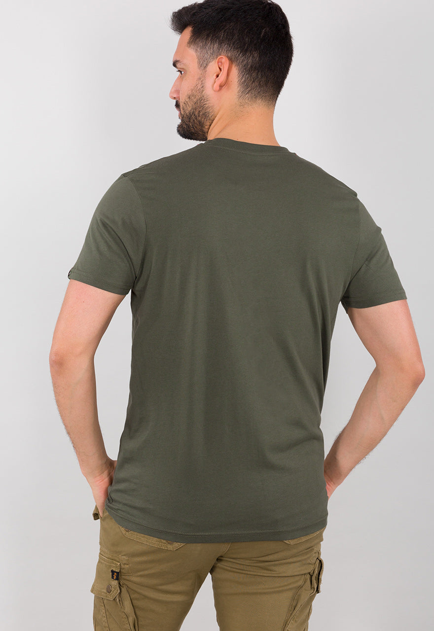 Alpha Industries T-Shirt T-Print 100% Baumwolle dark oliv