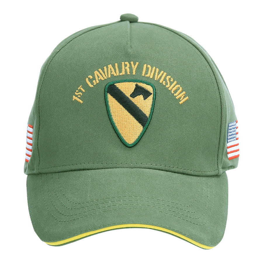 BB-Cap US Cavalry WWII 3D oliv / schwarz