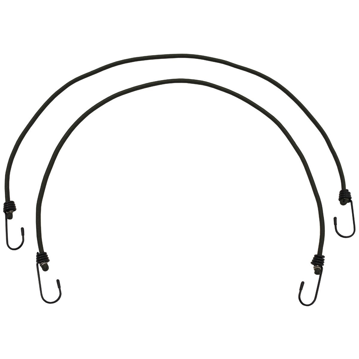 MFH Expanderschnur 75 cm oliv mit Stahlhaken – 2er Pack