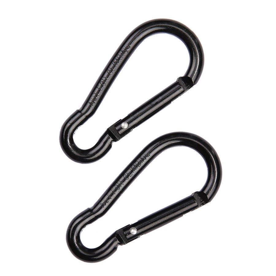 BCB Karabinerhaken schwarz 6mm/8mm – 2 Stück