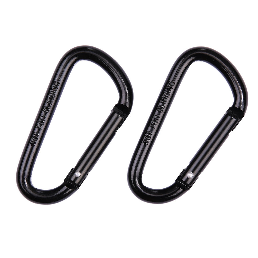 BCB Karabinerhaken schwarz 6mm/8mm – 2 Stück
