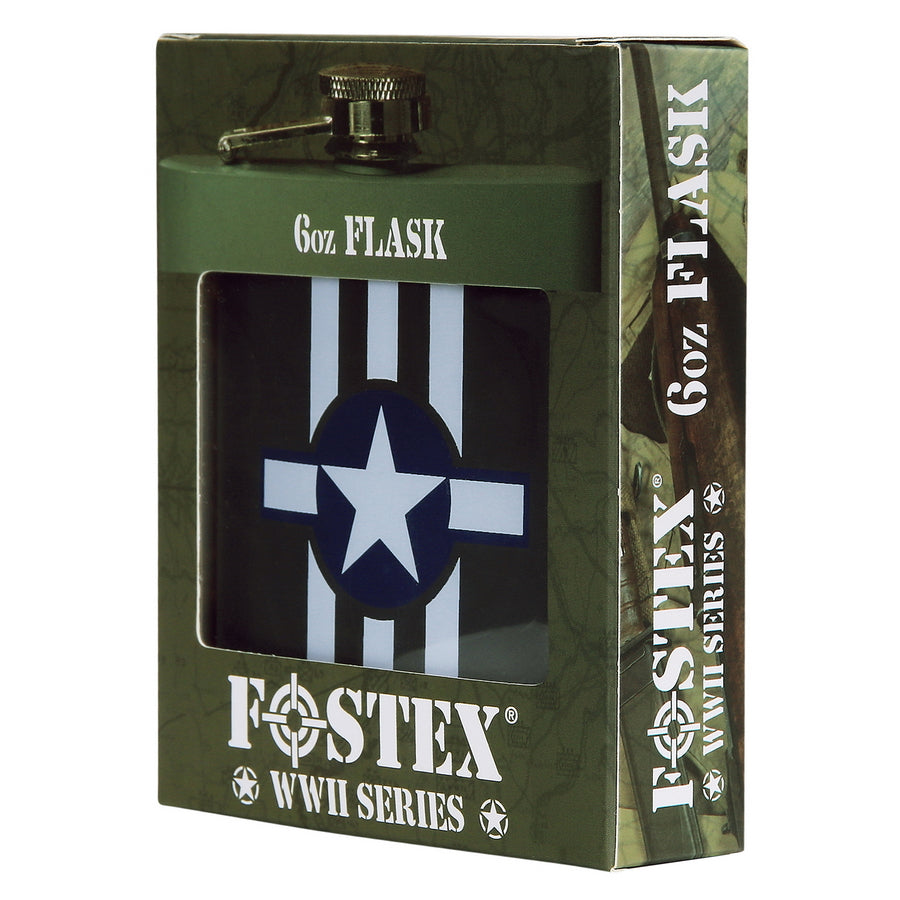 Stainless Steel Flachmann 6 oz USAF Invasion Stripes