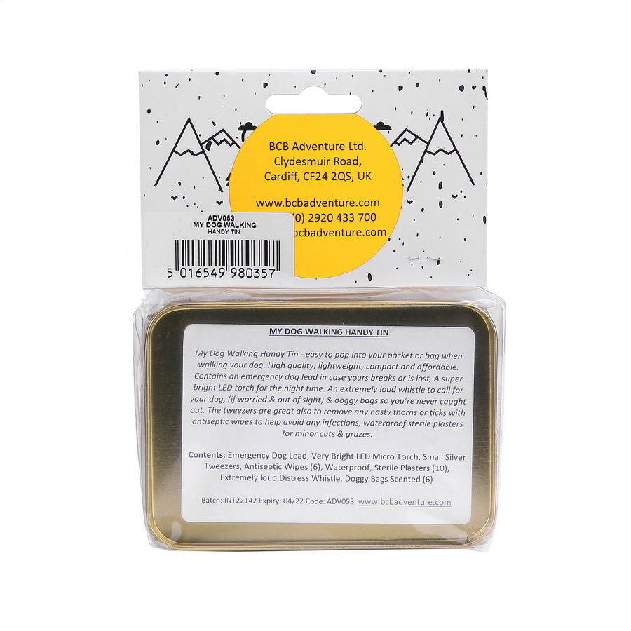 BCB My Dog Walking Tin – Notfall-Set für Hundespaziergänge
