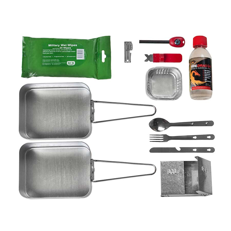 BCB Outdoor Kochset CN020 – 9-teilig mit Feuerstarter