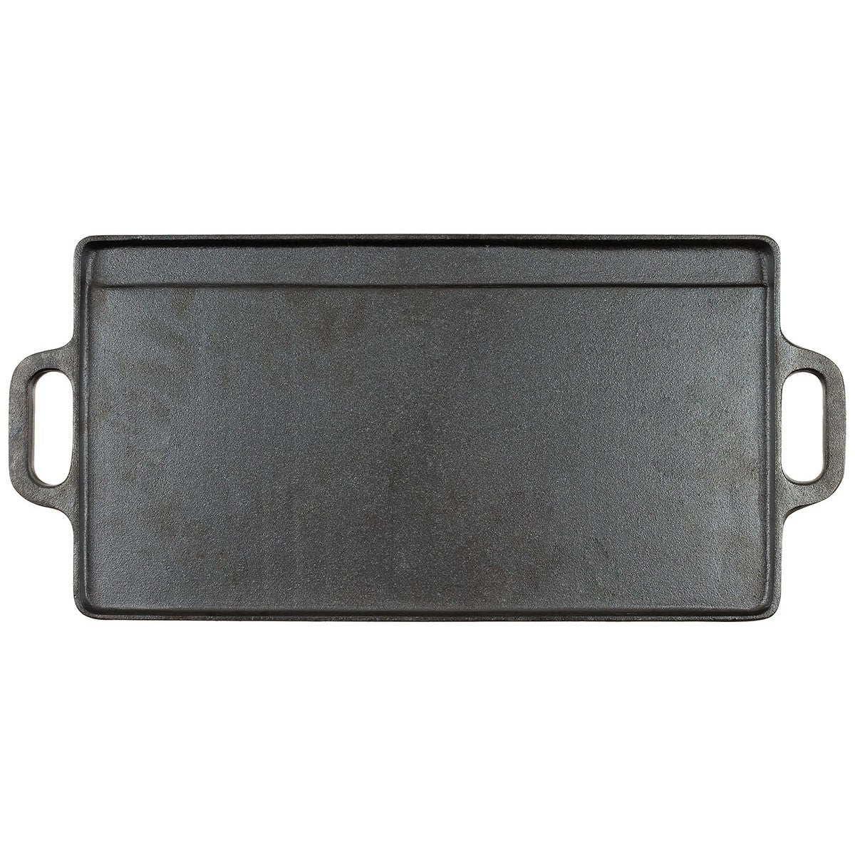 MFH Gusseisen-Grillplatte wendbar, glatt & gerillt, 50x23 cm
