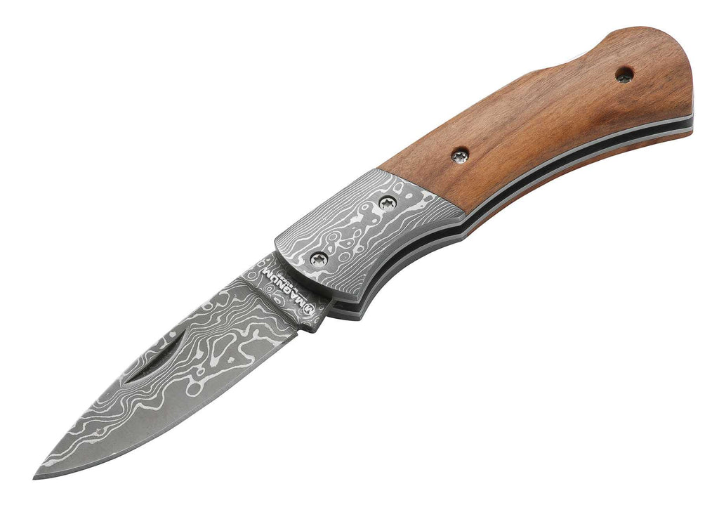Böker Magnum Damast Mistress – Taschenmesser mit Olivenholz