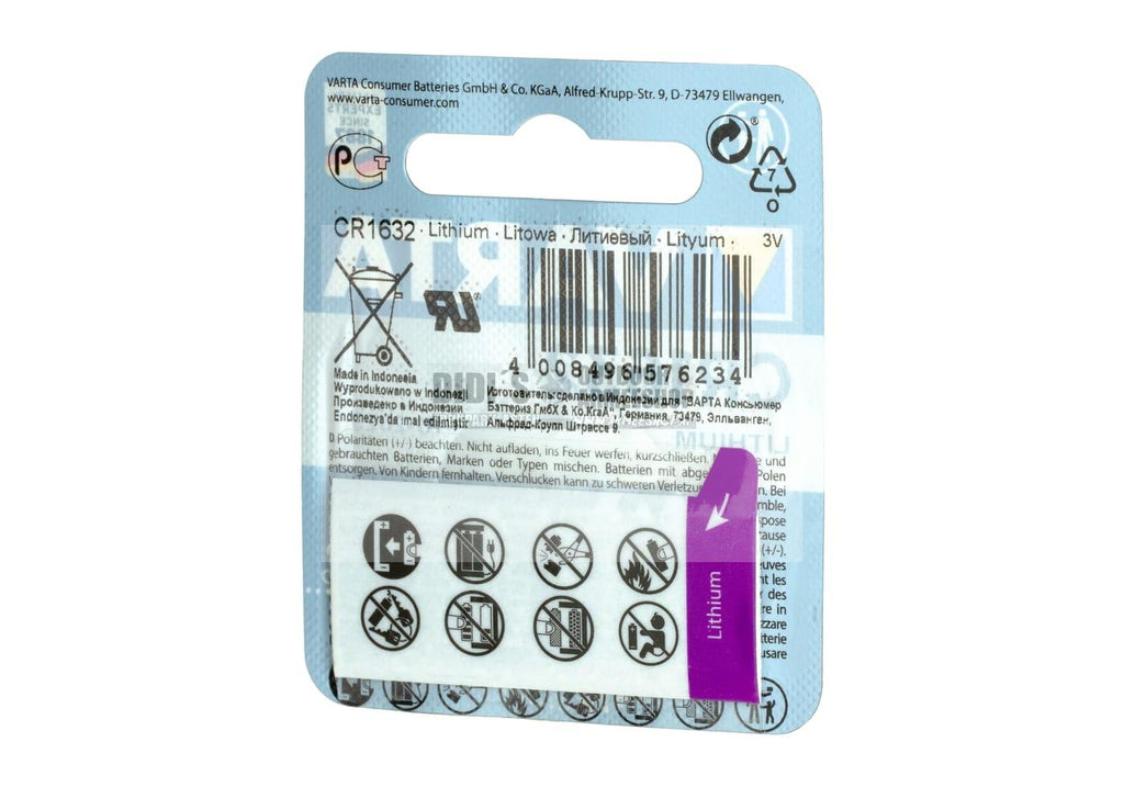 VARTA CR1632 Lithium-Knopfzelle 3V
