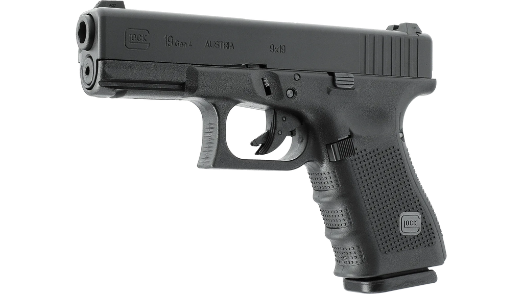 Glock 19 Gen4 Airsoft GBB – Metallschlitten, F-Stempel