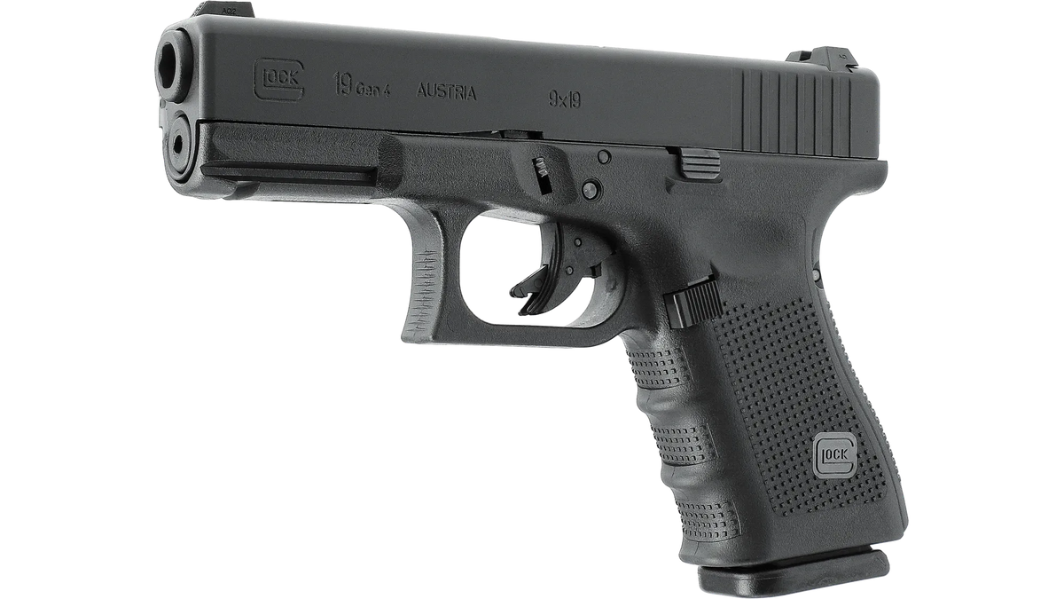 Glock 19 Gen4 Airsoft GBB – Metallschlitten, F-Stempel