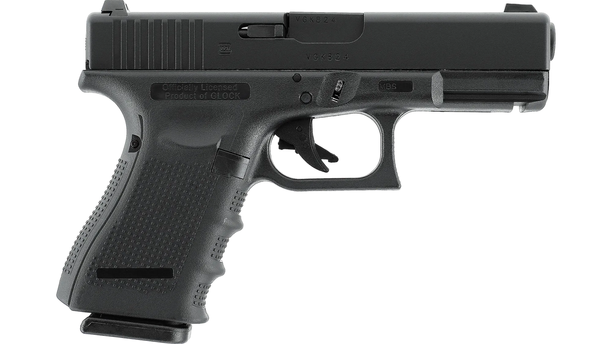 Glock 19 Gen4 Airsoft GBB – Metallschlitten, F-Stempel