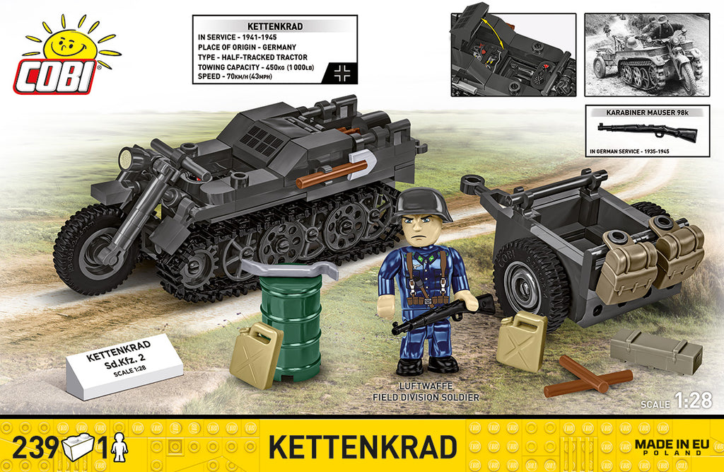 Cobi HISTORICAL COLLECTION WWII - Kettenkrad