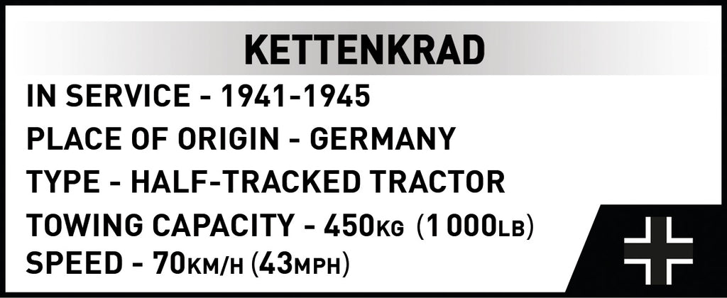 Cobi HISTORICAL COLLECTION WWII - Kettenkrad